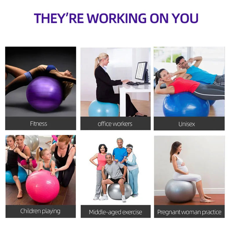 PVC Fitness Balls – Thickened Explosion-Proof Yoga Ball