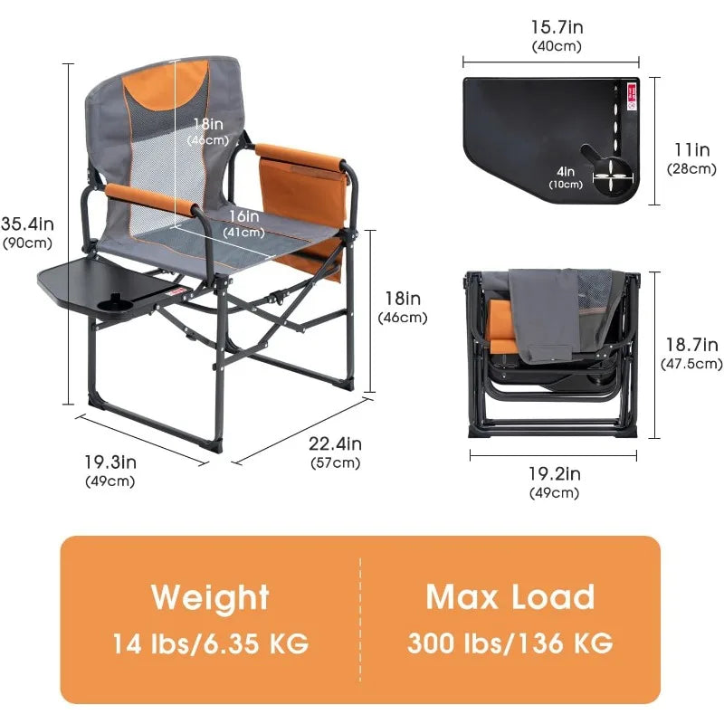 Outdoor Camping Chair for Adults – Portable & Lightweight with Cup Holder