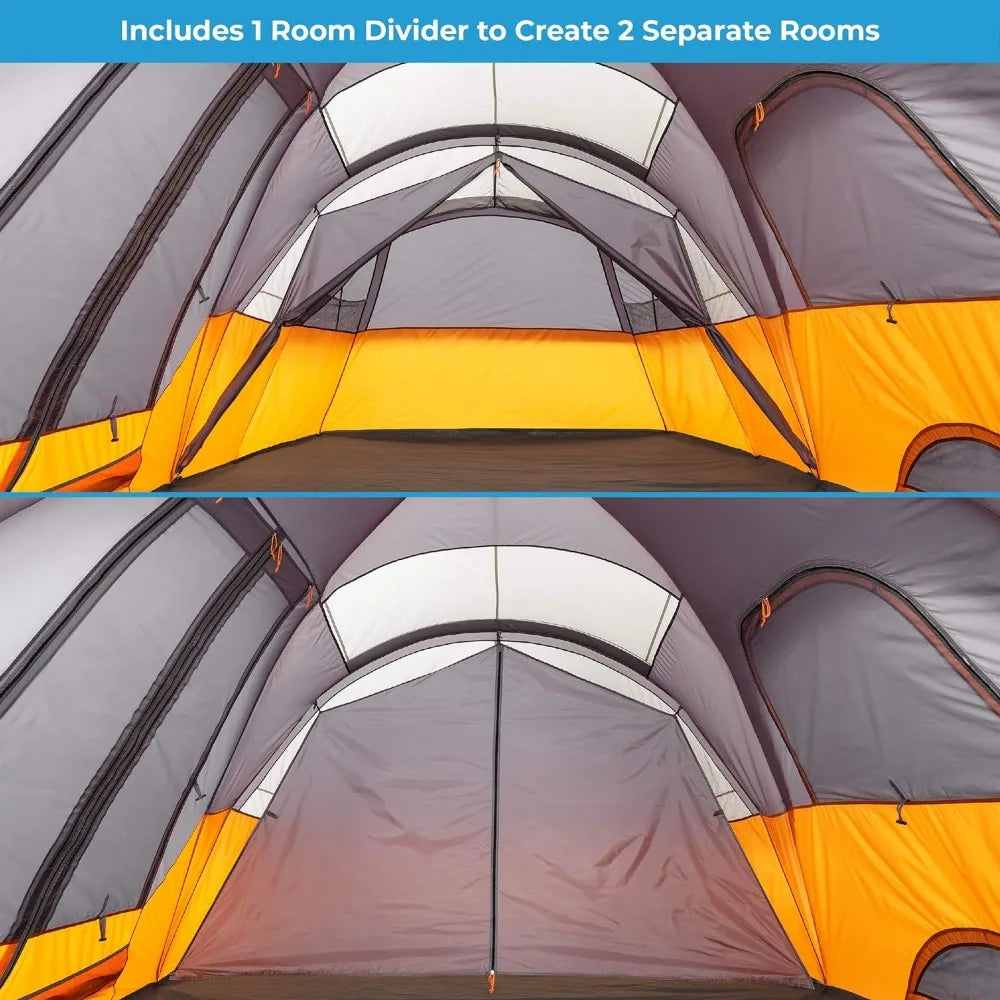 Family Camping Dome Tent – 11 Person with Gear Loft