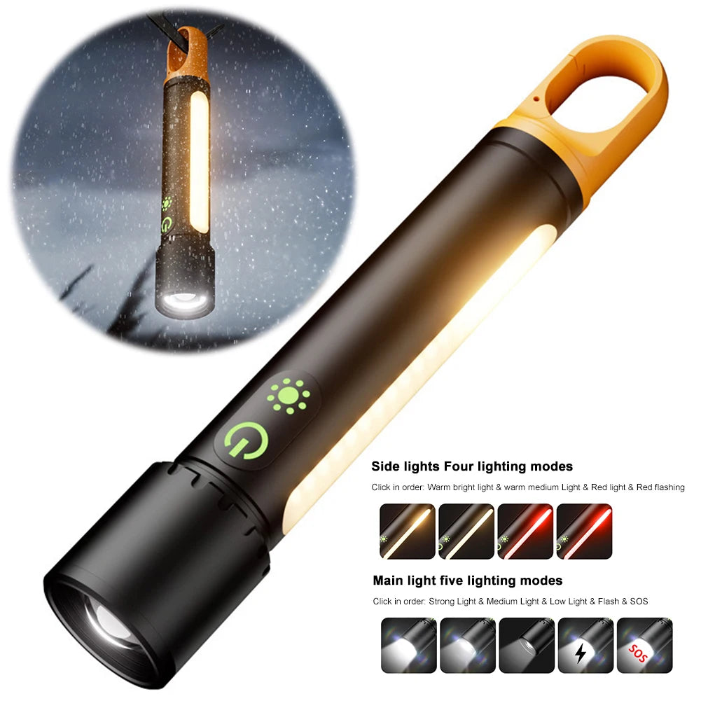 LED Rechargeable Camping Flashlight