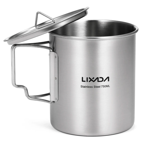 Lixada 750ml Outdoor Stainless Steel Water Cup