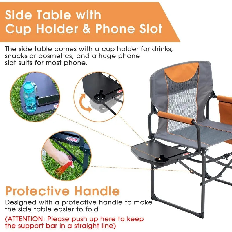 Outdoor Camping Chair for Adults – Portable & Lightweight with Cup Holder