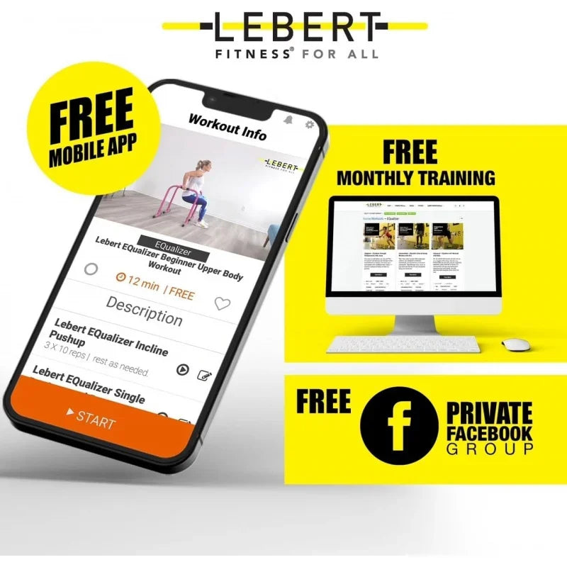 Lebert Fitness Parallette Bars – Push-Up & Dip Station