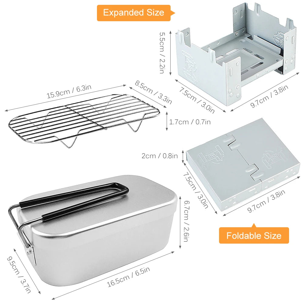 Mini Folding Stove Lunch Box Set