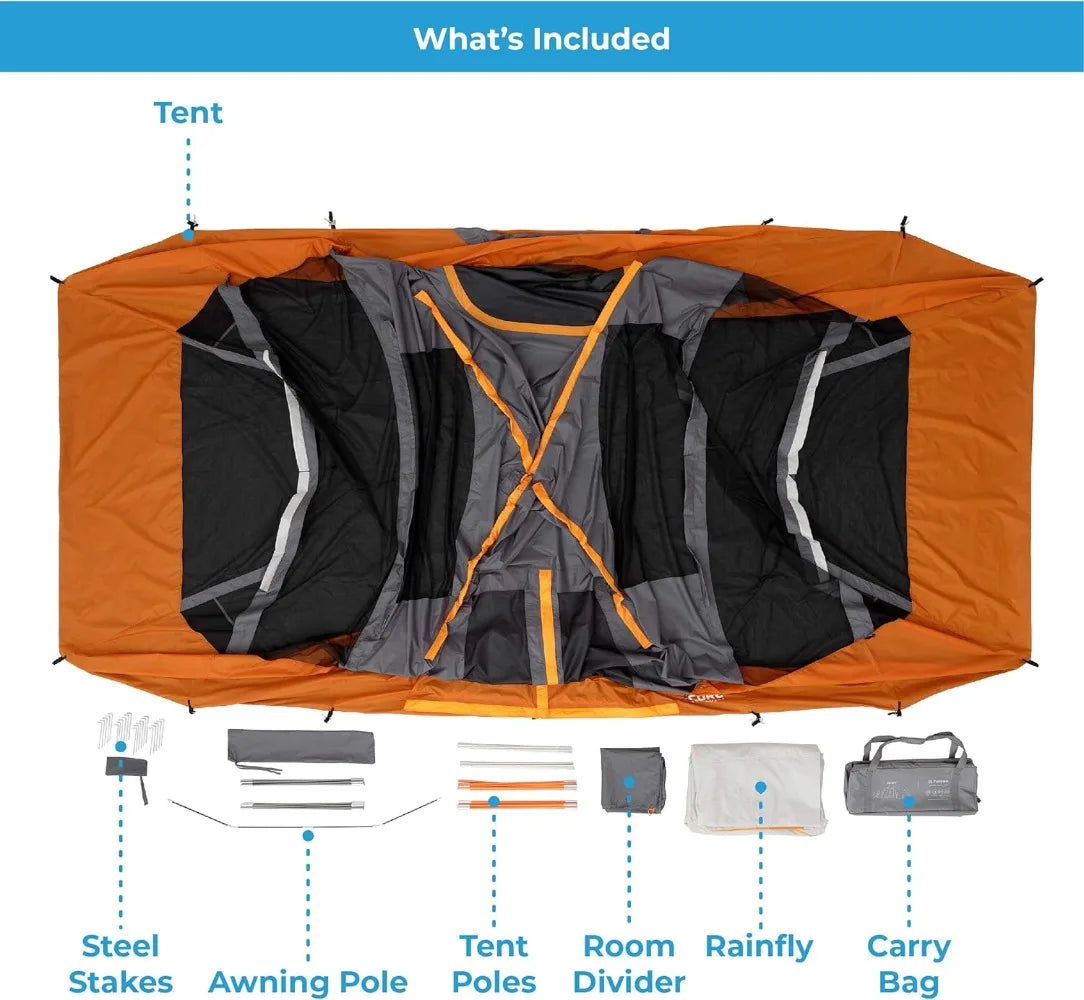 Family Camping Dome Tent – 11 Person with Gear Loft