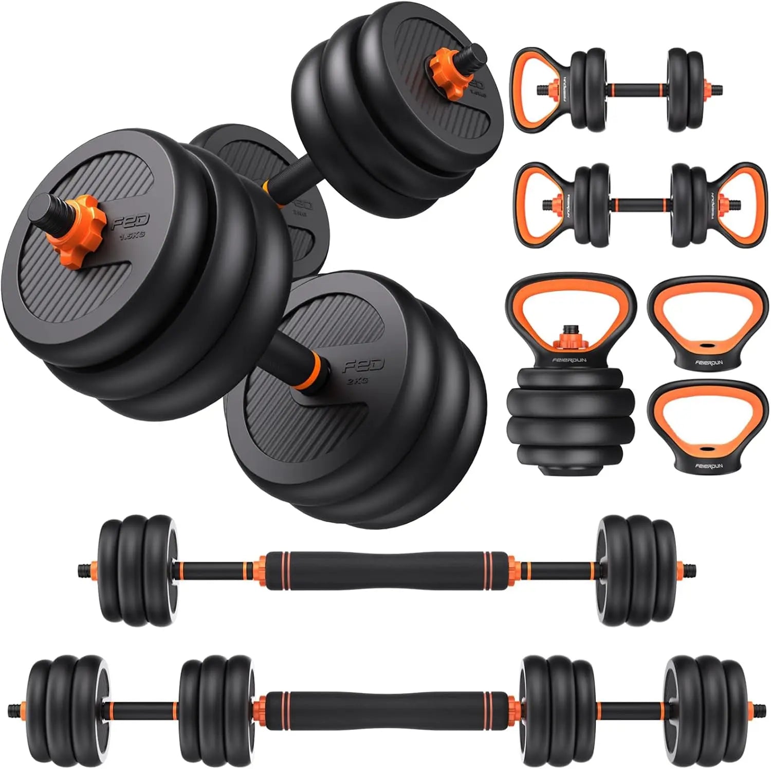 Adjustable 4-in-1 Dumbbells & Free Weights Set (20-90 lbs)